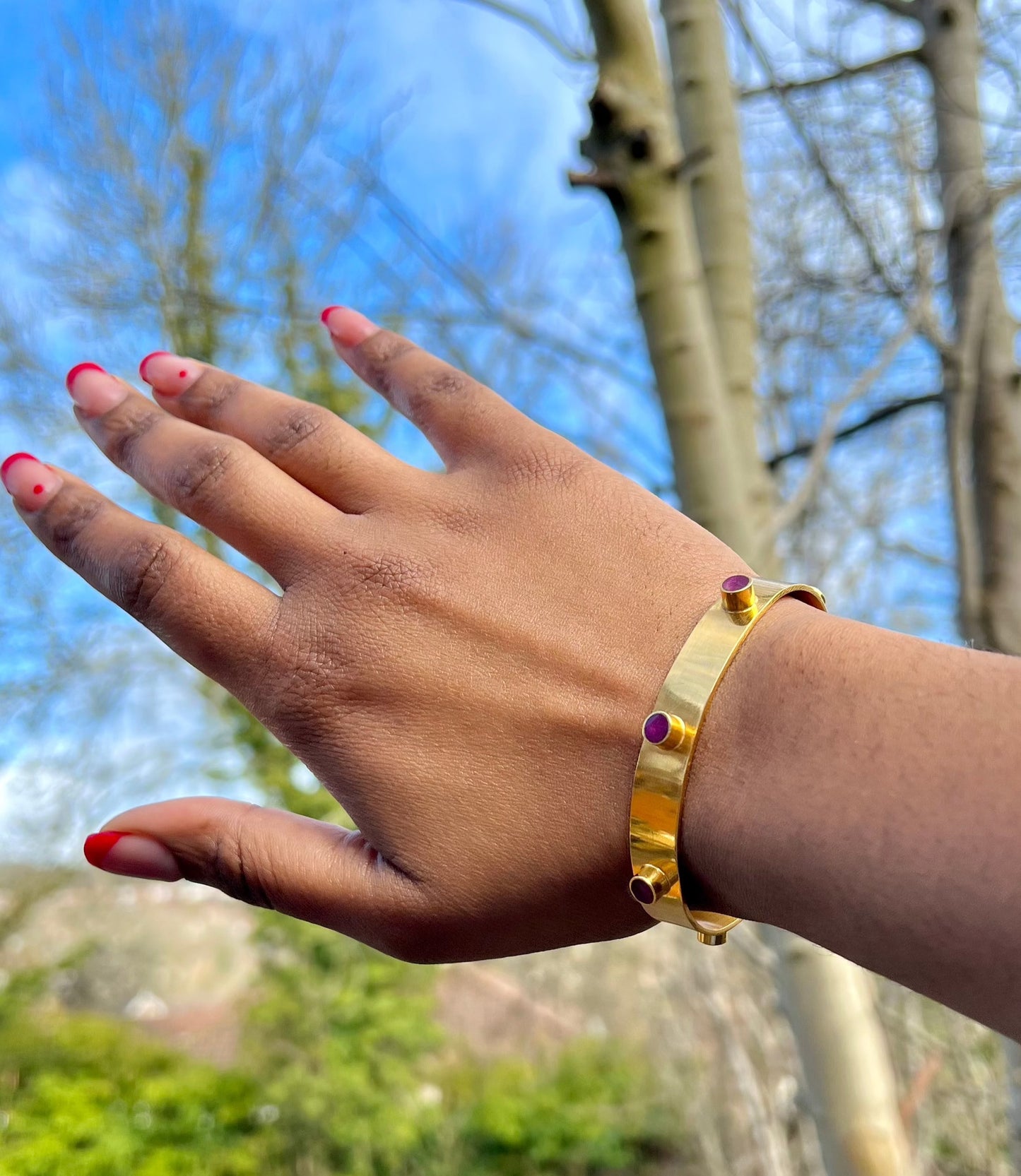Grace bracelet in Deep Purple- polished finish