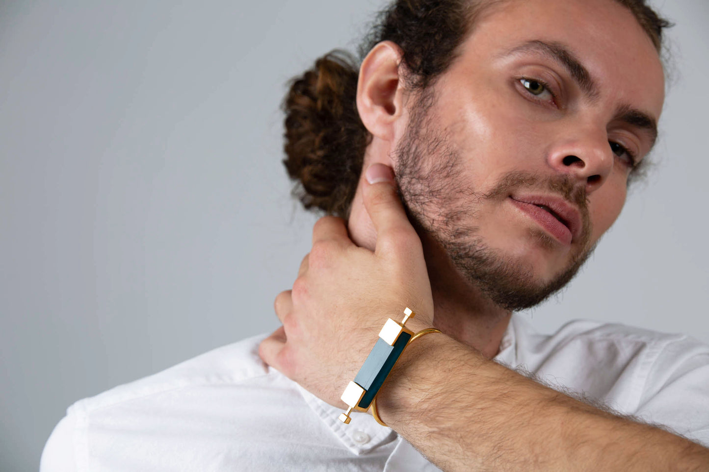 Monroe Statement Bracelet in Azure Blue