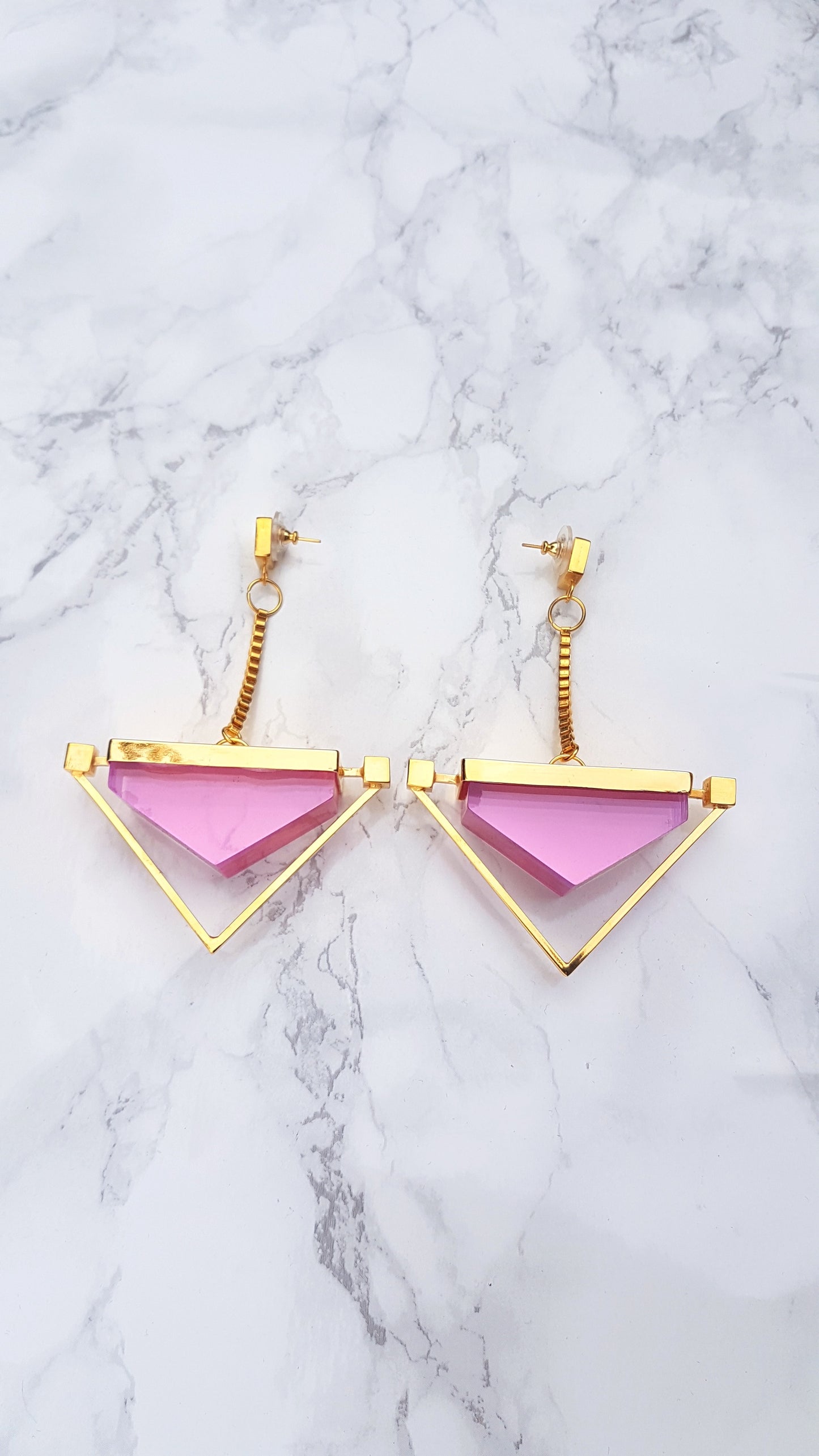 Luna Statement Earrings in Honolulu Pink