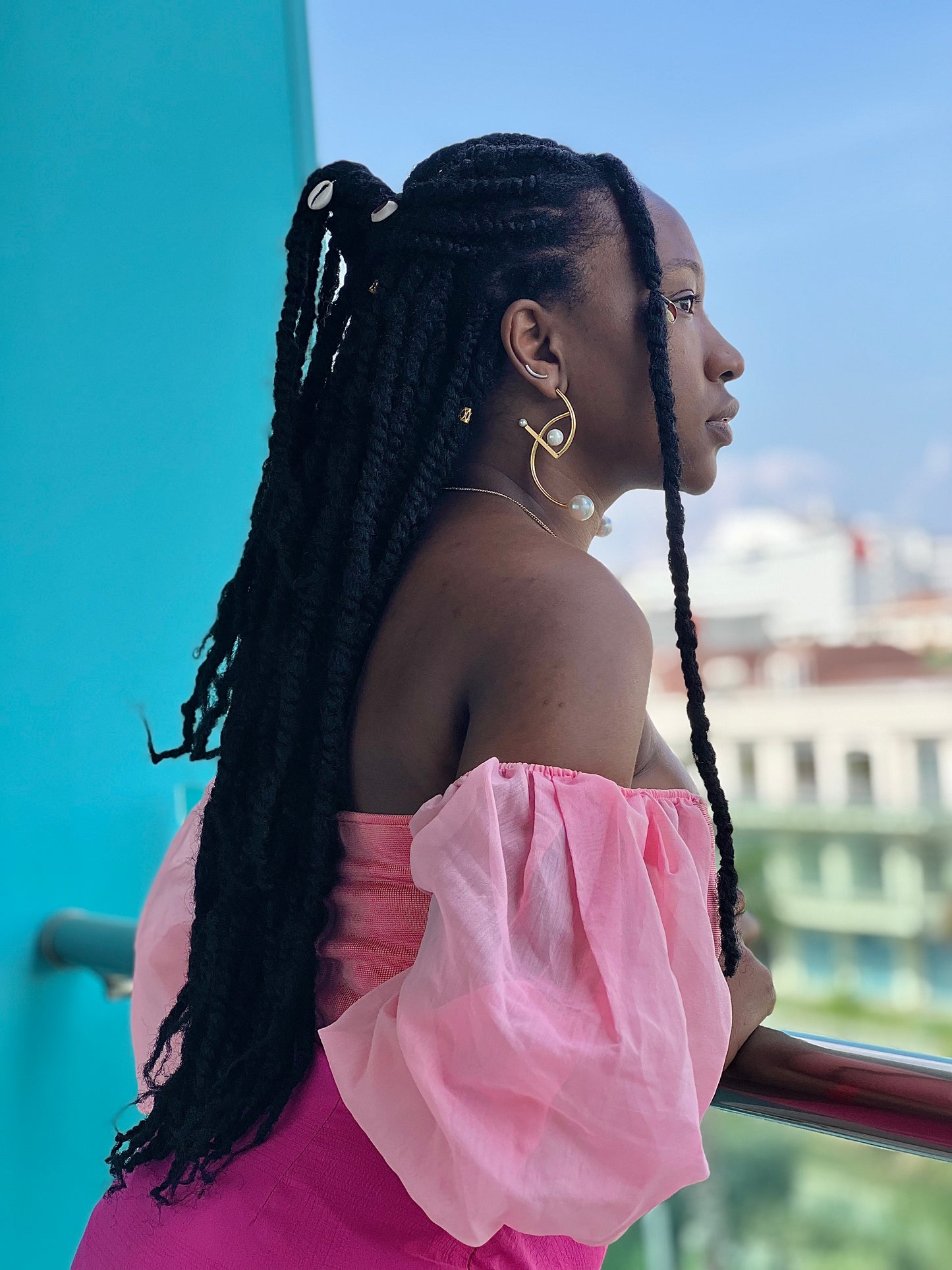 Astro Pearl statement earrings