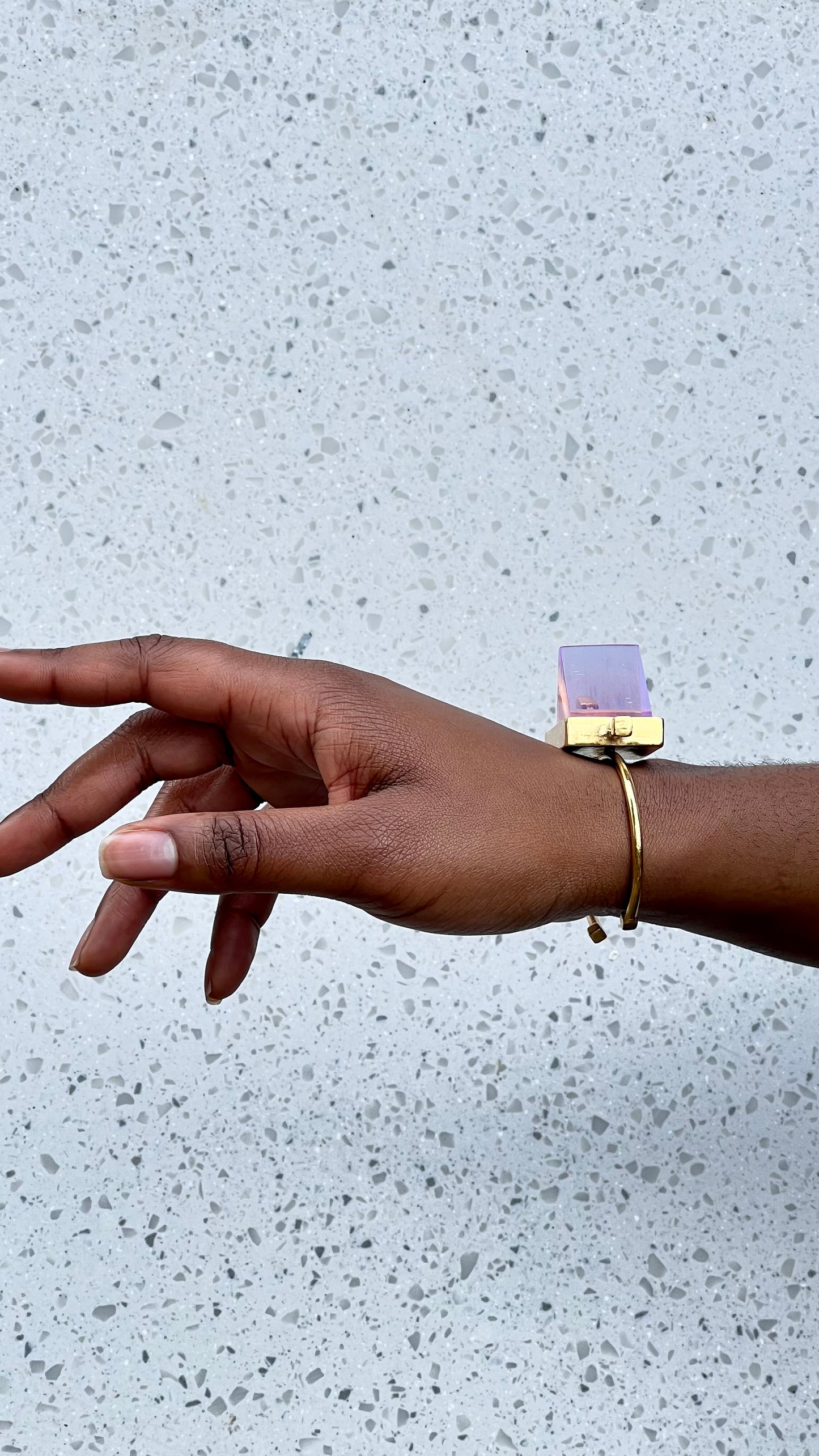 The Pyramid bracelet in Caribbean Peach