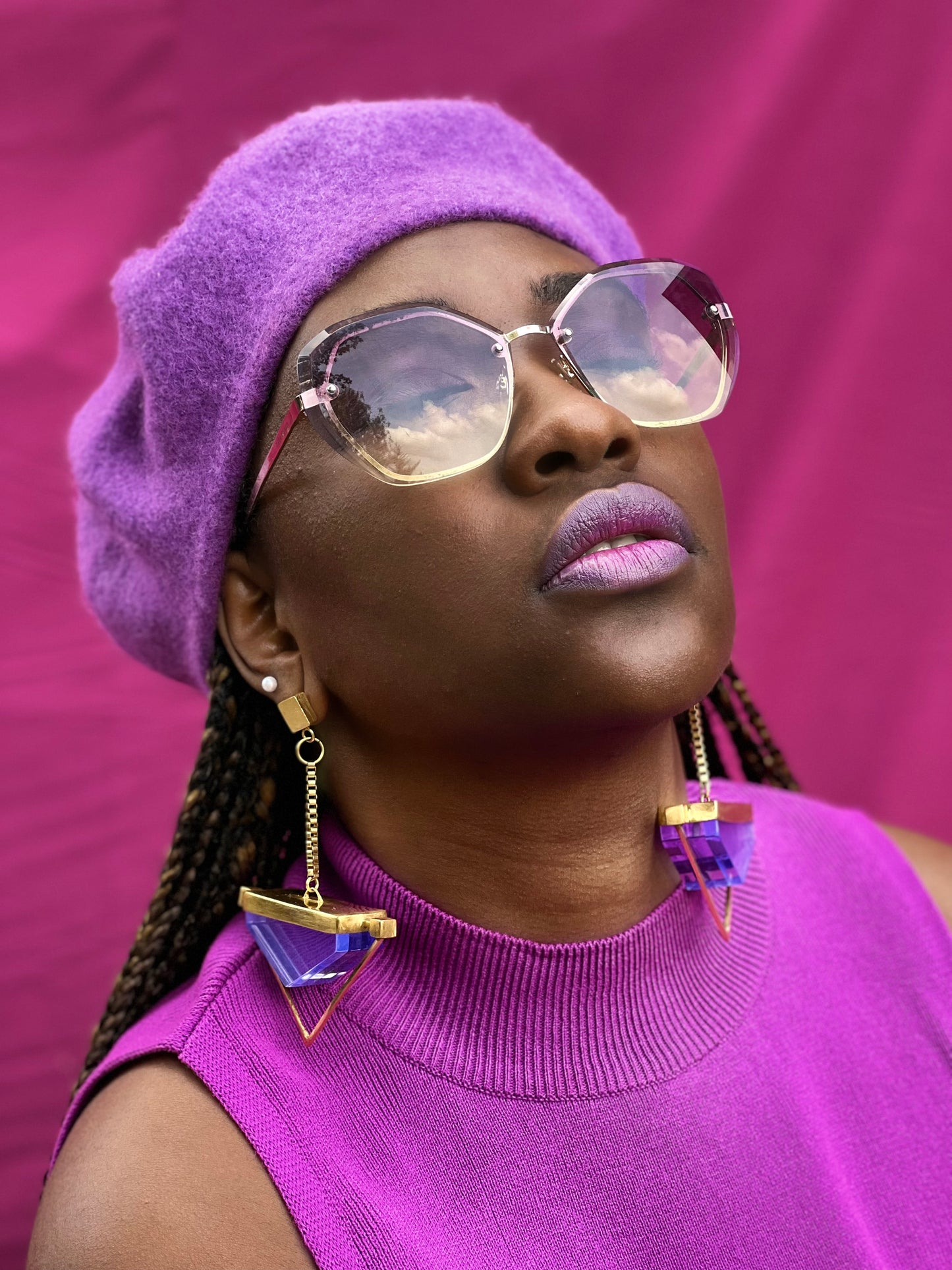 Luna Earrings in Passion Flower Violet