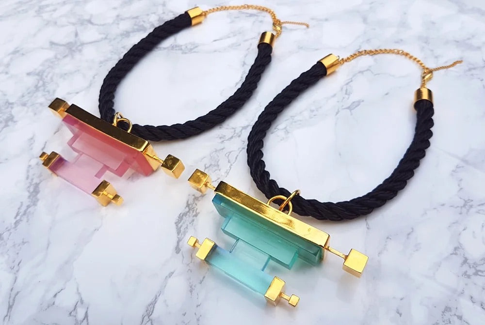 Priyah Pendant Necklace in Lagoon Green