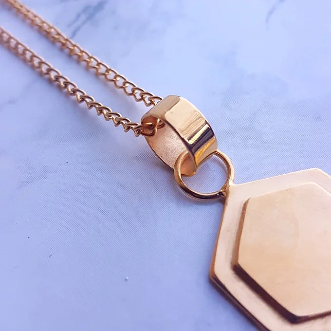 Hex Pendant Chain Necklace