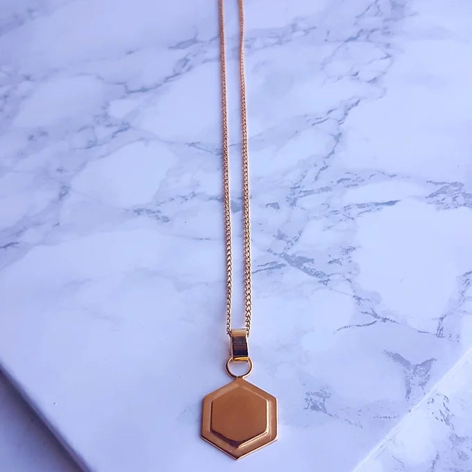 Hex Pendant Chain Necklace