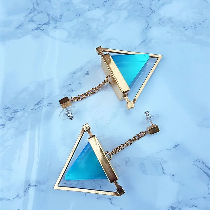 Venus Earrings In Lagoon Green