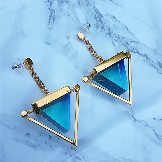 Venus Earrings In Lagoon Green