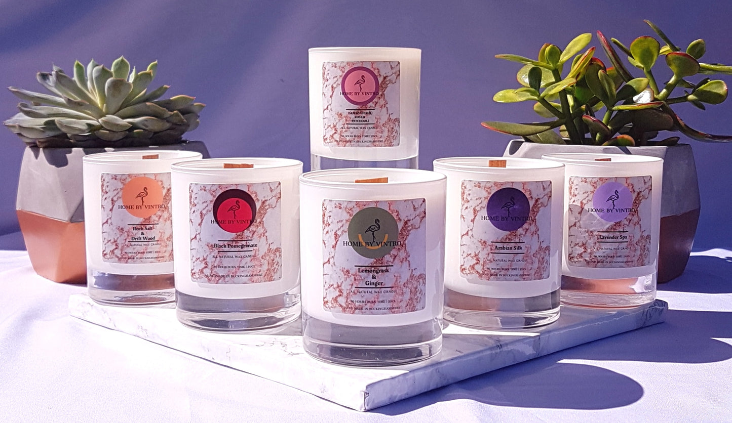 Damson Plum, Rose & Patchouli Soy candle